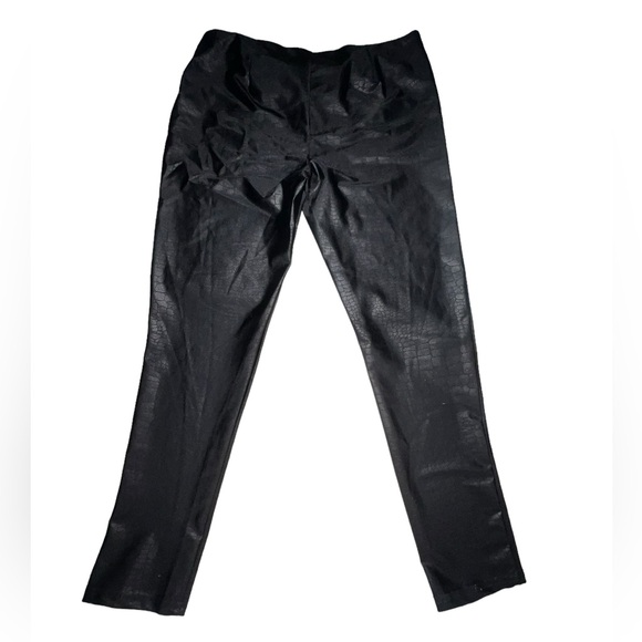 ✅Intro Tummy Control High Pull-On Stretch Faux Leather Crocodile Print Legging - Picture 1 of 8